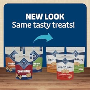 Blue buffalo health bars natural crunchy dog treats biscuits apple  yogurt pumpkin  cinnamon and bacon egg  cheese 16 oz variety pack 3ct   cucciolini doodles