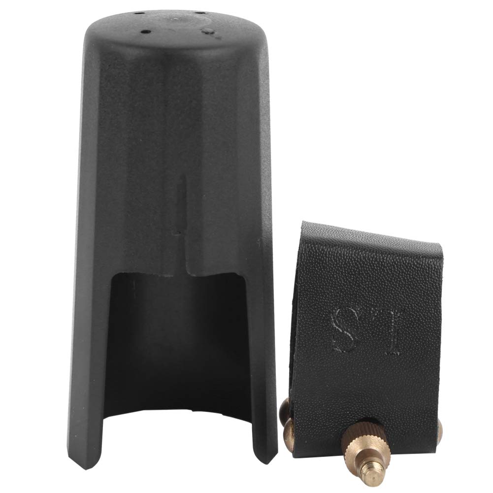 Ligadura Saxofón Alto, Ligera de Cuero PU con Fijación Rápida para Boquilla, Accesorio Profesional for Músicos Estudiantes y Actuaciones en Vivo