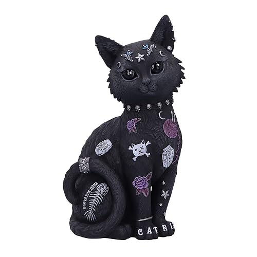 Nemesis Now Bad to The Bone Cat Figurine, Black, 22cm - Bad to The Bone