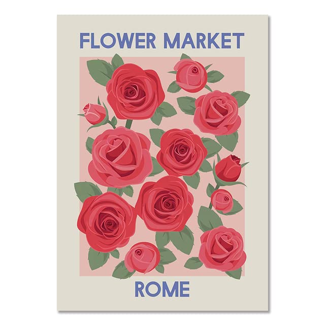 Flower Market Cherry London Tokyo Vintage Wall Art Canvas Painting Posters and Prints Wall Pictures...