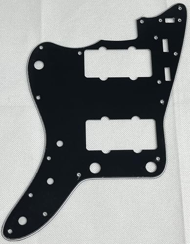 For Fit Japan Jazzmaster Lefthand Style Guitar Pickguard (3 Ply Black)