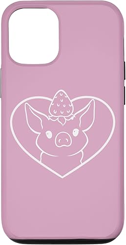 Funda para iPhone 13 Sow Swine Cute Heart Strawberry Mini Cerdo