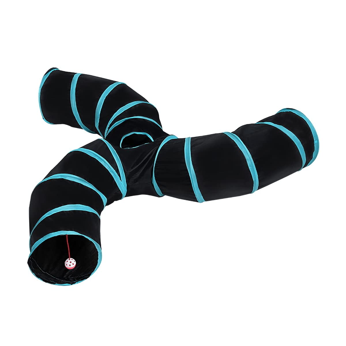 Cat Tunnels, Pet Ferret Rabbit Bunny Tunnels Tubes Subway Habitats, S-Style, DIY Cat Peekaboo Maze House Tent Bed, Kitten Interactive Toy (S Type: 3