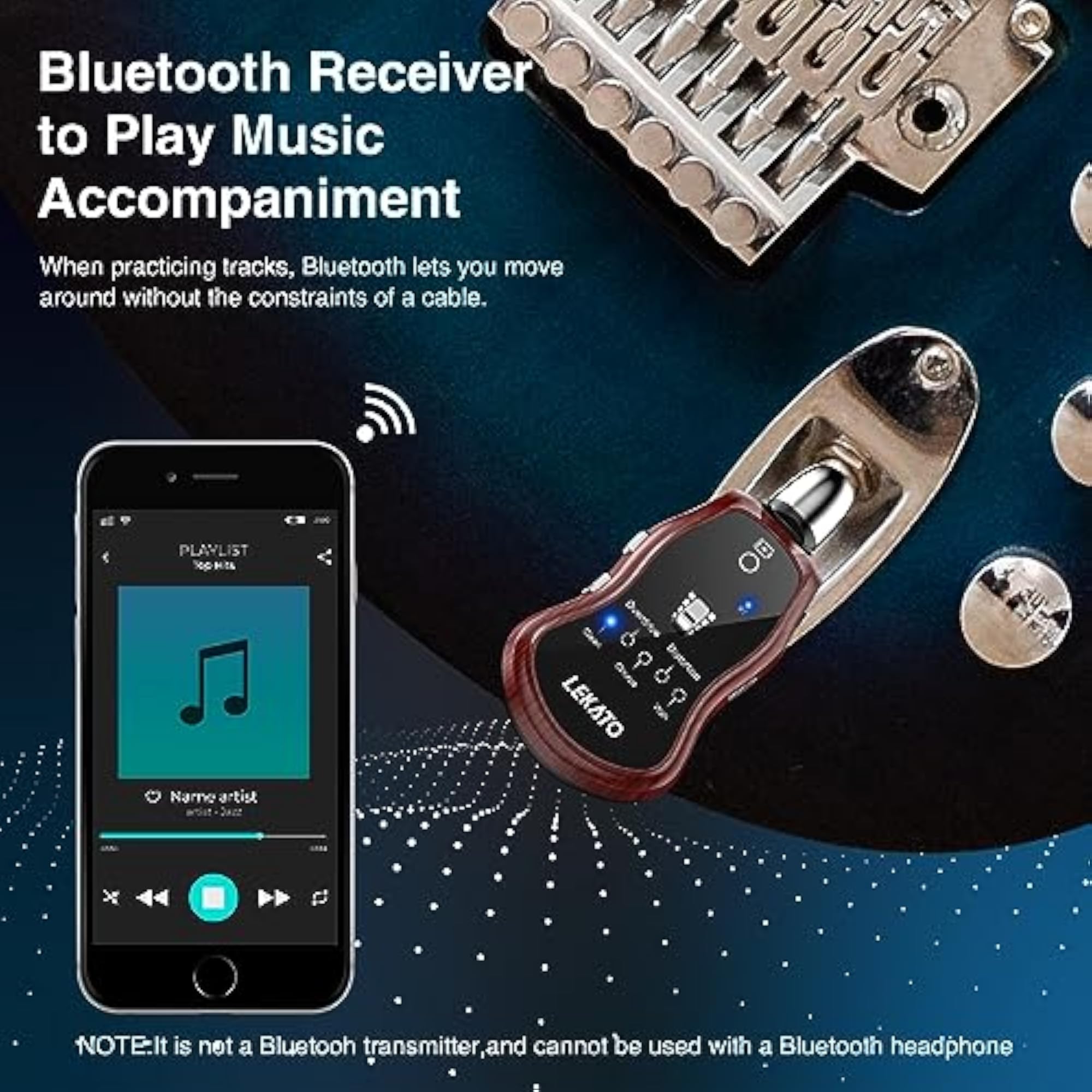 Mini Guitar Amplifier with Bluetooth Receiver