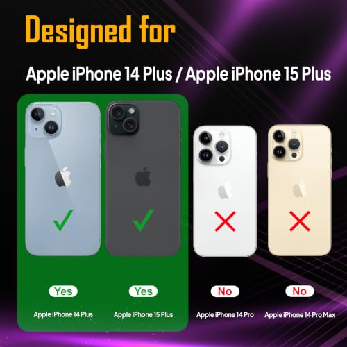 Image of Zapcase Crystal Clear Back case for iPhone 14 Plus | PC Back | TPU Bumper with Inner Rubber Grip | Metal Camera Guard Bezel | Metal Buttons | Scratch Resistant Cover | 2 Layer Edge Protection | Orange