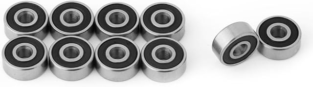 10pcs 623-2RS Steel Mini Ball Bearings Double Rubber Sealed Steel Deep Groove Ball Bearings 3 * 10 * 4mm