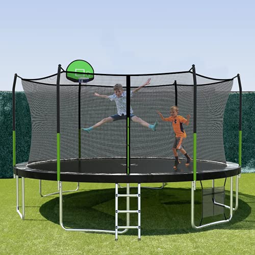 SKOK Trampoline Pad 14FT Trampoline Replacement Safety Pad Mat, No Holes for Pole, Waterproof Trampoline Accessories Spring Cover