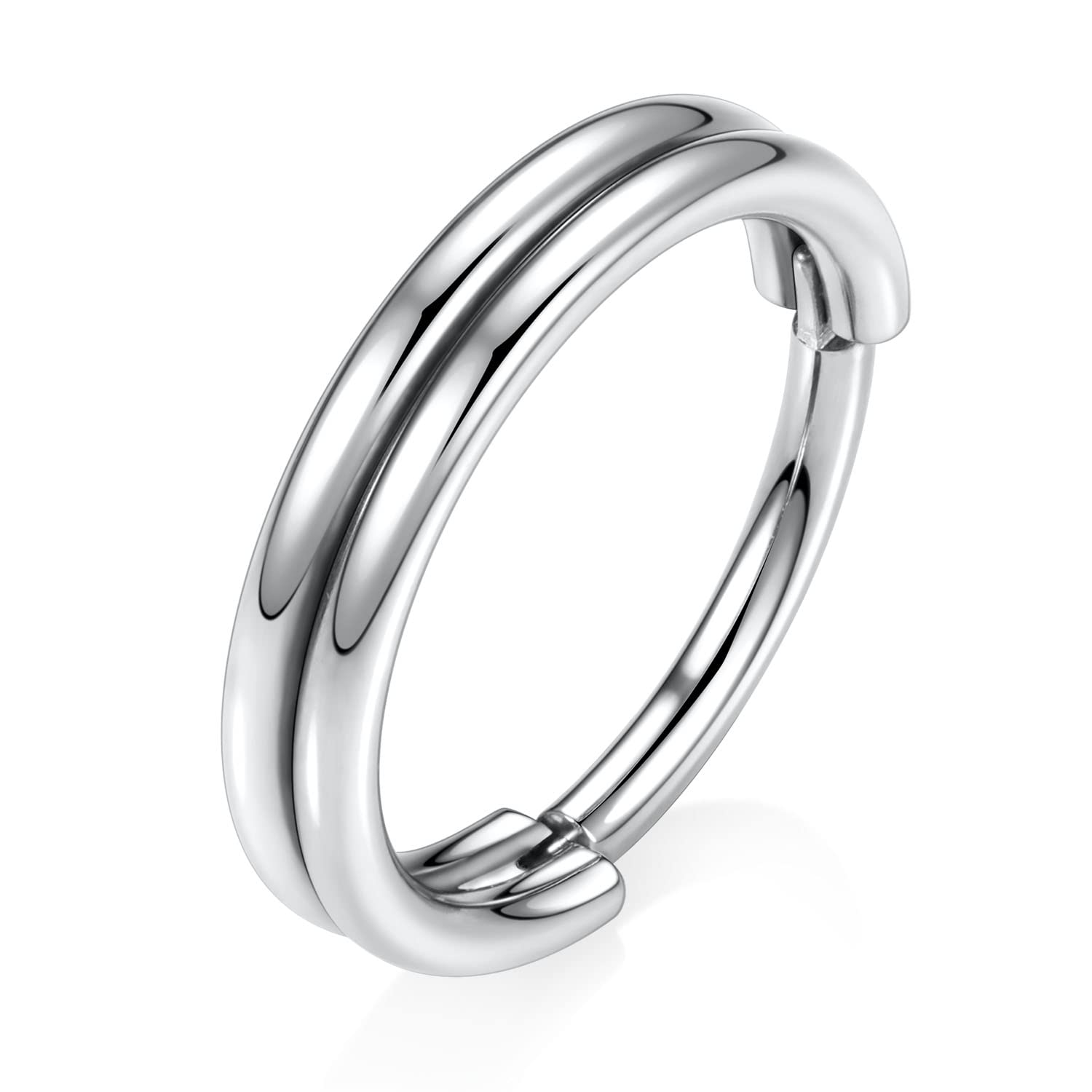 hengkaixuan Triple Double Nose Hoop Ring Sleeper Hoop Earring Helix Rook Conch Cartilage Daith Tragus Earrings Septum Ring Lobe Nose Piercing Jewellery for Women — view 14