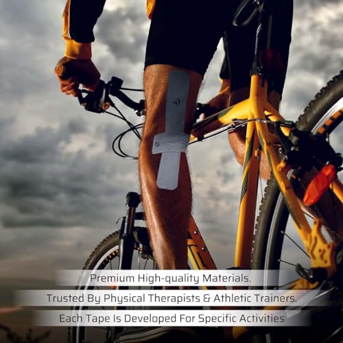 Image of HANSO Classic Plus Kinesiology Tape Premium Cotton Blend | Tape for Physiotherapy, Sports Injuries, Pain Relief, Muscle Support (White)