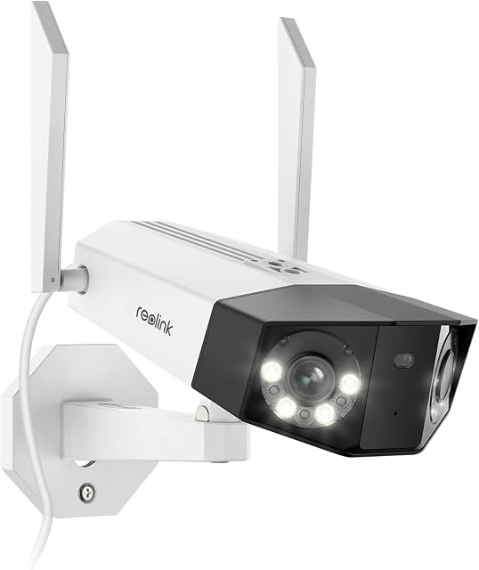 Reolink 2K WiFi Camera Outdoor with Dual-lens, 150°Viewing Angle, Waterproof Security Camera Outdoor Supports 2.4/5 GHz WiFi, 4MP Color Night Vision, Human/Vehicle Detection, Two-Way Audio, Duo WiFi