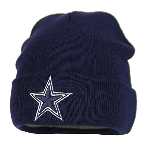 NFL Dallas Cowboys Mens Basic Cuff Knit Hat, Navy, OSFA