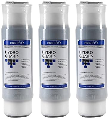 Hydronix HX-HDG-P117/3 Compatible Cuno Aqua-Pure AP117 Replacement Universal Gac Water Filter Cartridge - 3 Pack, White