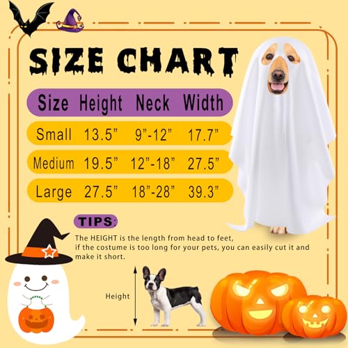 Disfraz de Fantasma para Perro Grande miniatura 3
