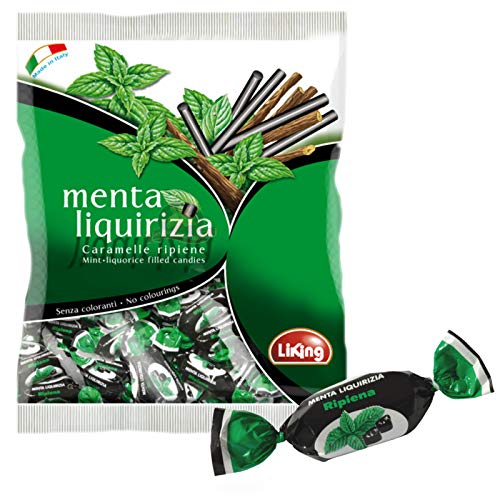 Caramelle ripiene liking menta liquirizia busta da...