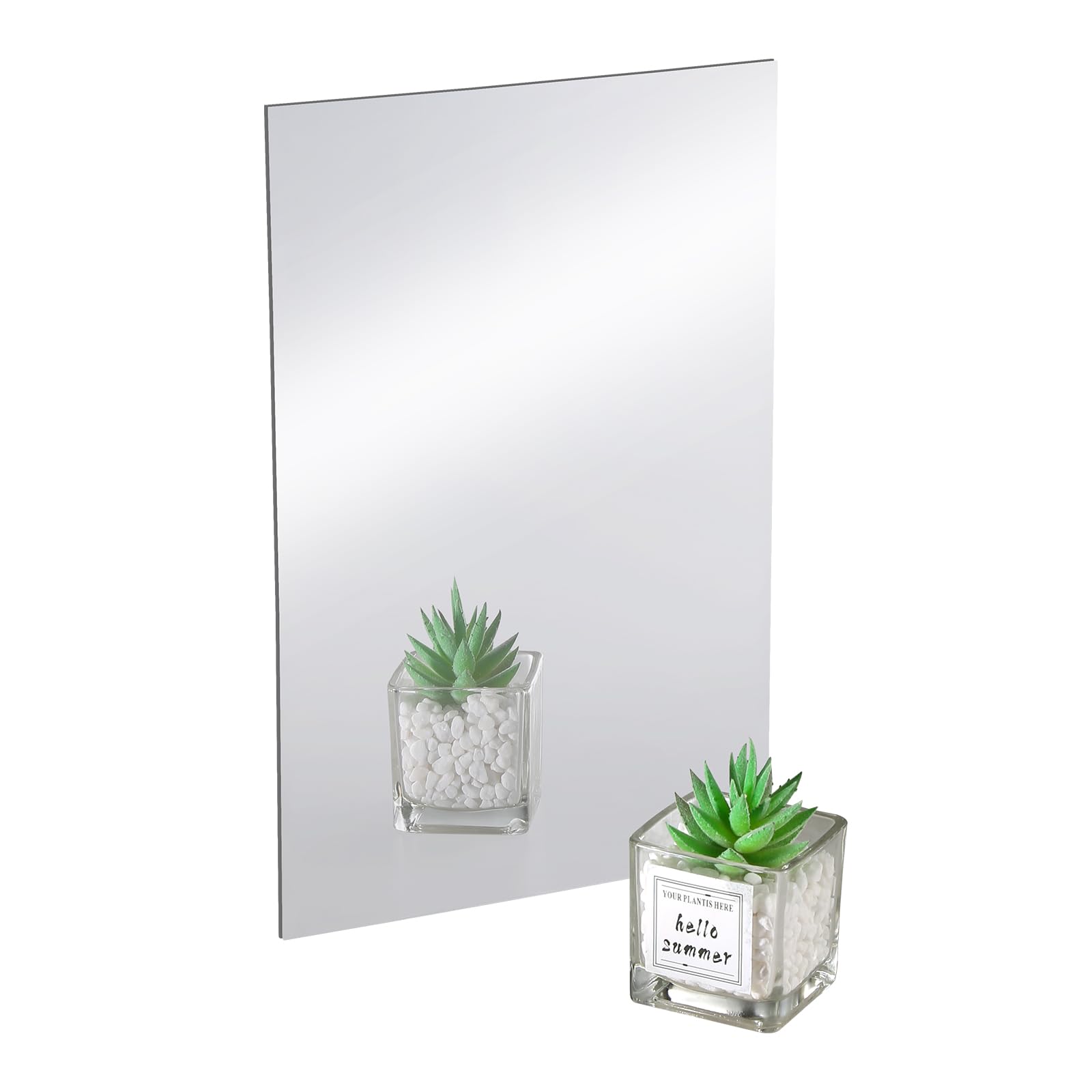 Set de 4 Espejo Adhesivo, Espejos Decorativos de Pared, Espejo habitacion, Decoración de Pared para Hogar, Baño y Oficina. Fácil de Instalar y Versátil.