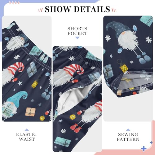 Gnomes and Gifts Boys Long Pants Soft Trousers Elastic Waist Kids Lounge Bottoms with Pockets S-XL4