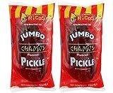 Chamoy Pickle Pouch - Jumbo Dill Pickle Chamoy Flavored-Grandys Candys Individually Packaged For Freshness-Bold & Tangy Snack For On-The-Go Cravings (2 Count)