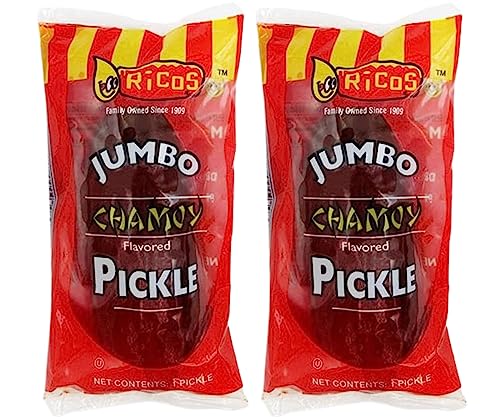 Chamoy Pickle Pouch - Jumbo Dill Pickle Chamoy Flavored-Grandys Candys Individually Packaged For Freshness-Bold & Tangy Snack For On-The-Go Cravings (2 Count)
