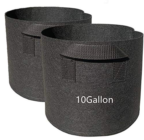 10 Gallon Plant Grow Bags,Potato Grow Bags,Potatoes Growing Bags,Tomato Grow Bag,Heavy Duty Fabric Grow Pots with Handles,Indoor Outdoor Grow Containers for Vegetables and Fruits,plant containers.2PCS