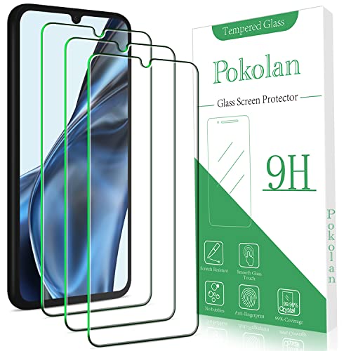 Pokolan 3-Unidades Protector Pantalla para Samsung Galaxy A34 5G, Cristal Templado, Dureza 9H, 0.33 mm Ultra Transparente, Sin Burbujas, Antiarañazos, Antihuellas, Ultra Resistente