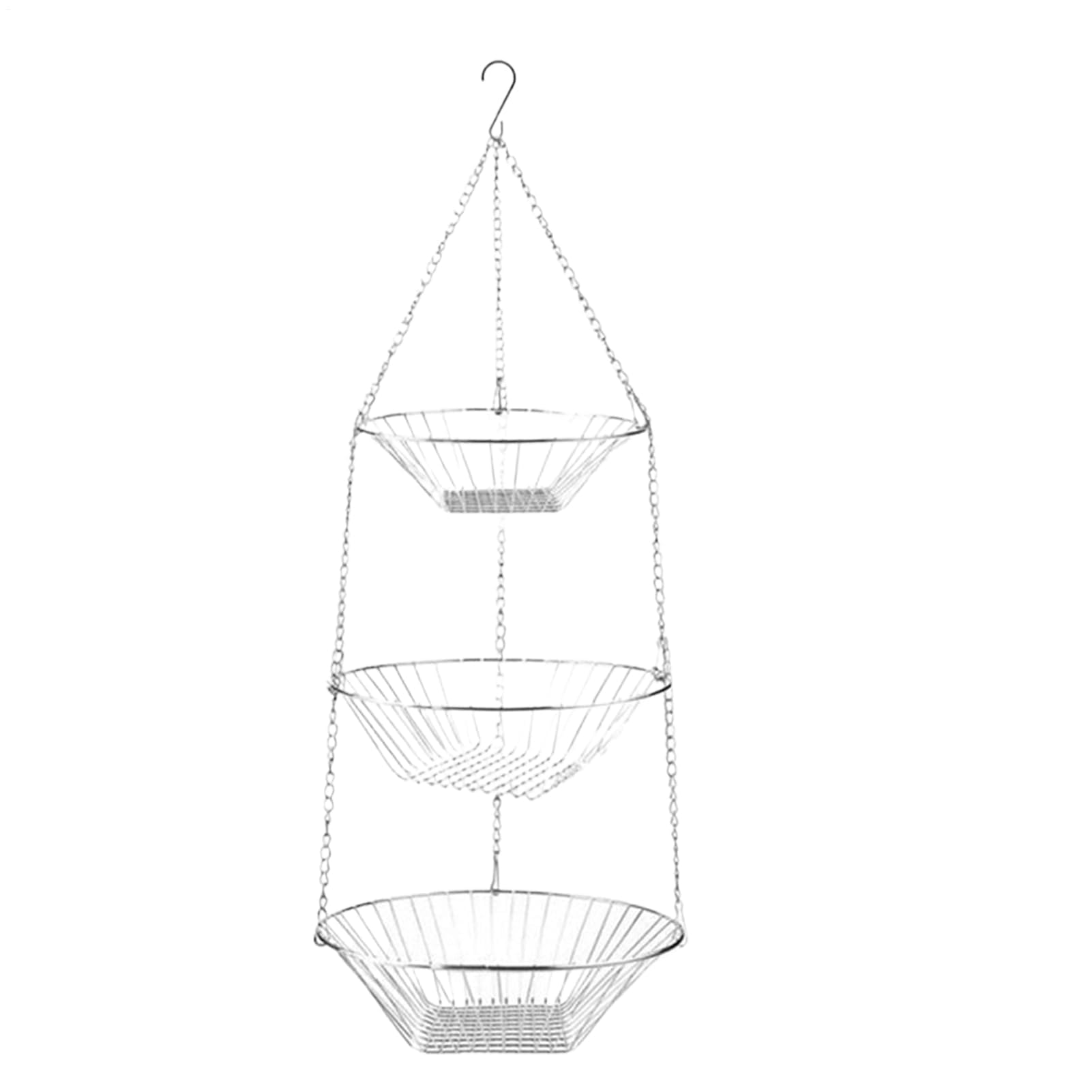 Caja de Almacenamiento Tipo Cesta para Cocina Generisch - Estante de Alambre de 3 Niveles, Ahorra Mucho Espacio y Tiene una construcción de Metal Duradera con Acabado Resistente a la oxidación.