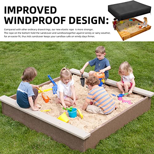 Sandkasten Abdeckung, Outdoor Garden Abdeckplane Sandkasten, Square Sandkastenabdeckung, 210D Oxford-Tuch Wasserdicht, Winddicht, Staubdicht, Geeignet Zum Schutz Von Kinderspielzeug (180x180cm)