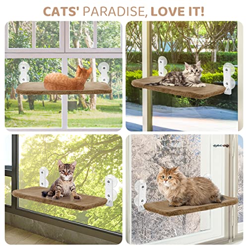 Funniu Cat Window Perch, Cat Window Hammock Cordless With Two Replaceable Covers, Window Cat Bed Cat Perch For Indoor Cats Window Seat For Cats (L: 20.5" X 11.8") #TOP2