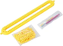 rockible Tear de tricô para cachecol, ponto xale, máquina de costura diy, ferramentas de tecelagem para iniciantes, amantes de artesanato, xale, amarelo