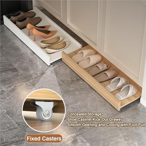 Roulettes fluides et design compact pour cette étagère à chaussures de lit - 6
