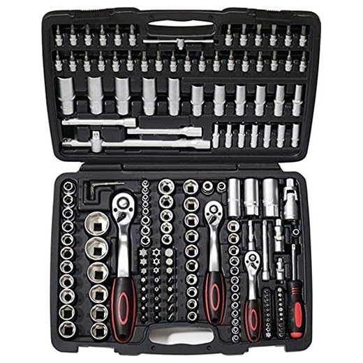 NOW Steckschlüsselsatz 1/4 + 3/8 + 1/2 Zoll, Schlüsselweiten 4-32 mm, 171Tlg