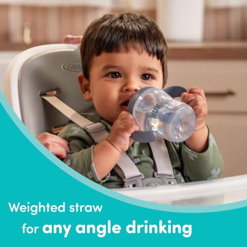 Image of NUK Perfect Match Learner Straw Cup, 8 oz, 2 pack - Soft Straw, Easy-Grip Handles, BPA Free, Spill Proof Transition Sippy Cup