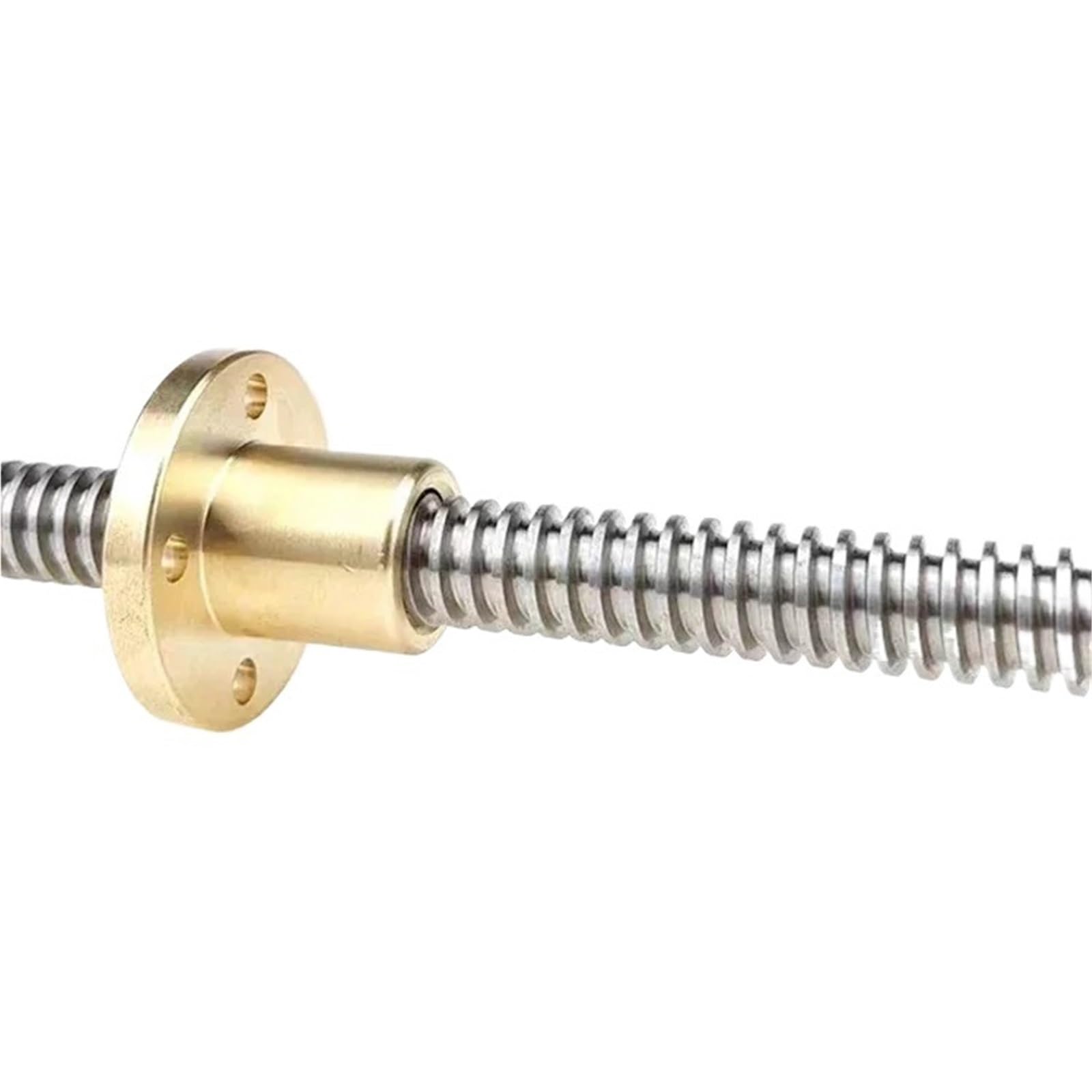 Metal Ball Screw nut end Processing 1pcs T16 Lead Screw 16mm Linear Shaft Lead 4mm with Brass Nut Length 100mm-600mm 3D Printer Trapezoidal Rod(100mm)
