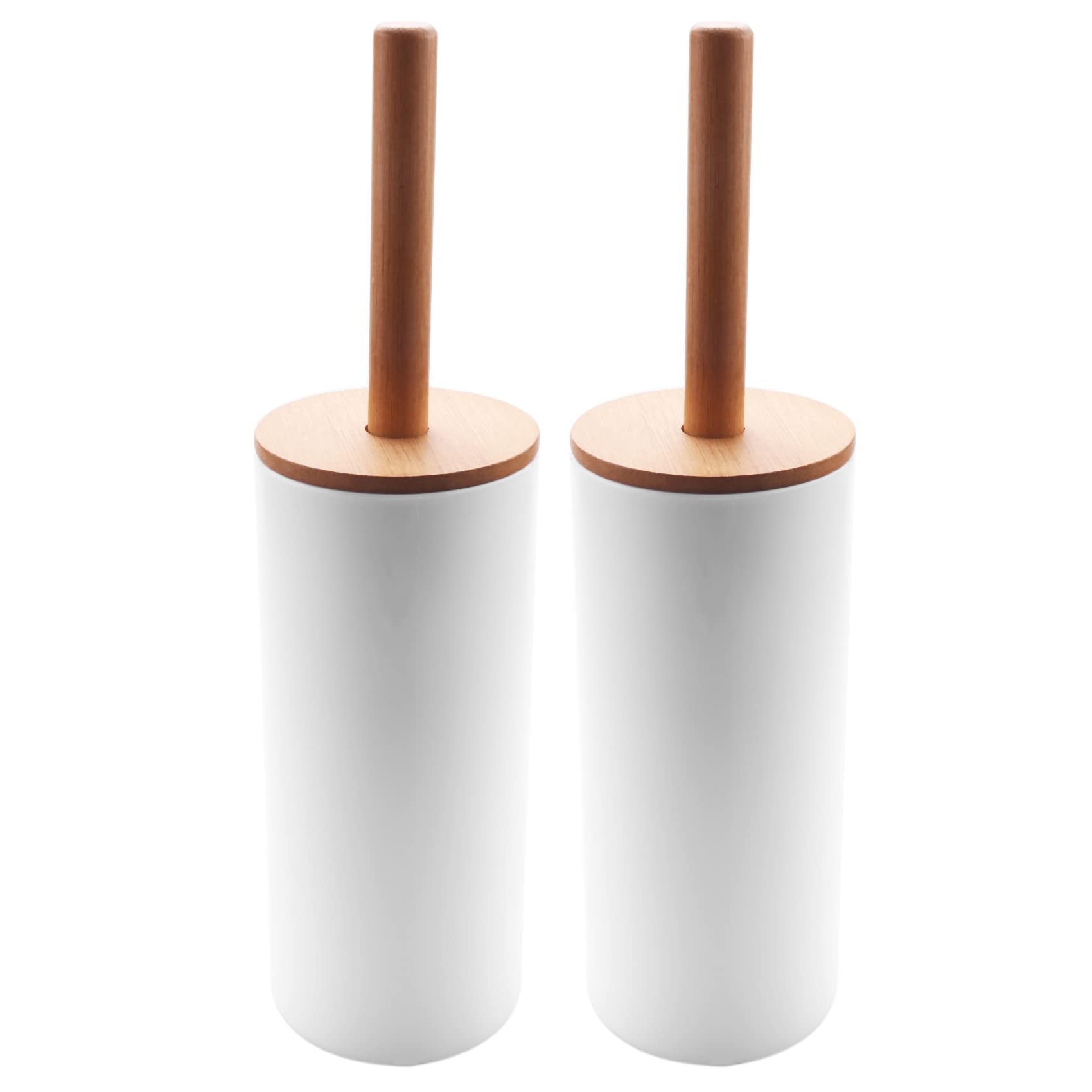 Brosses WC en bambou avec support haut de gamme pour des toilettes raffinées
