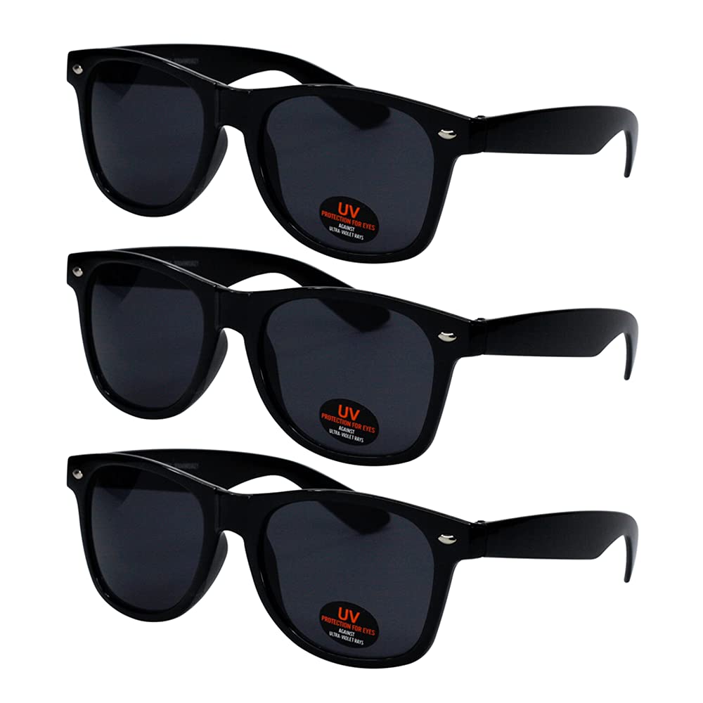 USA Merchant Sunglasses for Men Women Kids 3 Pack of Tinted Lenses with UVA UVB Protection