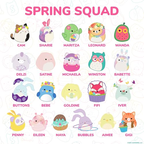 Image of Original Squishmallows Puffy Stickers, 33 Stationery Stickers, Spring Theme