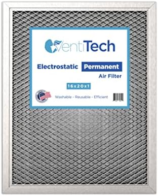 Venti Tech 16x20x1 Washable Electrostatic Air Filter. Reusable HVAC & Furnace Air Filter