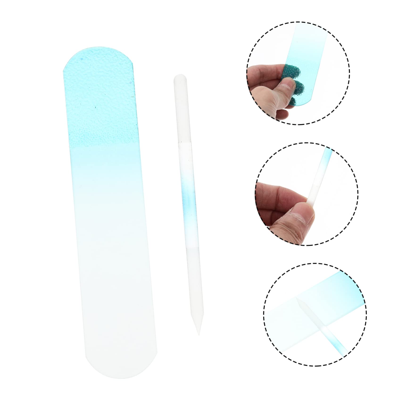 Healeved 8stücke Glasnagelfeilen Professionelles Nagelpflege Naturnägel Robuste Und Wiederverwendbare Feilen Mit Ergonomischem Design Für Maniküre Und Pediküre Handlicher Für