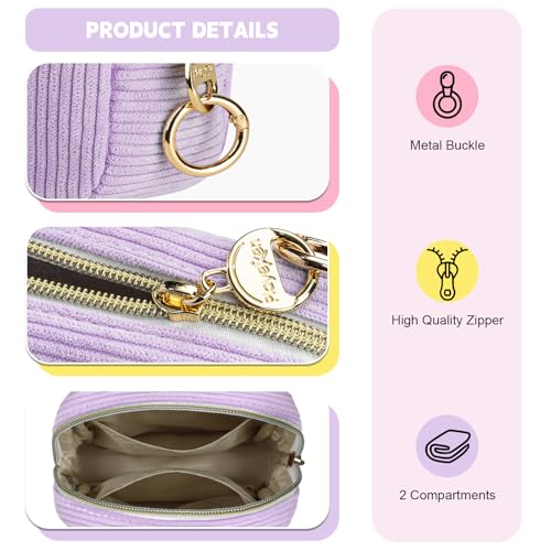 Image of Period Bag for Teen Girls, Corduroy Sanitary Napkin Storage Bag, Menstrual Pad Pouches Tampon Holder for Purse