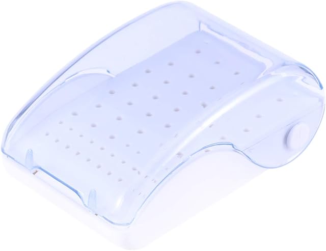 HEALLILY 48 Holes Dental Bur Block Holder Diamond Burs Holder Block Disinfection Box for Oral Care Tools