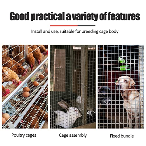 Type M Nail Ring Pliers, Multi-Function Cage Clamp Hog Ring Pliers With 600Pcs Galvanized Steel Rings, Repair Hand Tools With Nail Groove For Animal Cages #TOP1