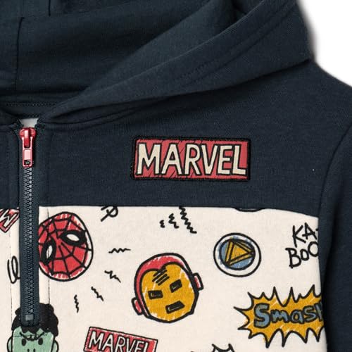 Image of Marvel Avengers Spider-Man Fleece Half Zip Hoodie Toddler to Big Kid Sizes (2T - 18-20)