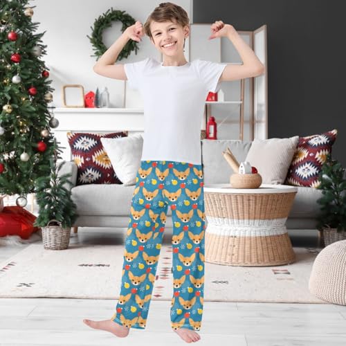 Boy's Pants Chihuahua Dog Animal Jogger Pants Elastic Waist Long Bottoms Trousers with Pockets 6-14 Years2