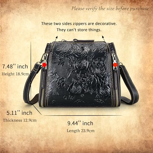 Image of LETEULO Crossbody Bag for Women Top Handle Tote Purses Vintage Satchels Handbag
