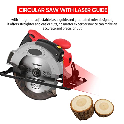 Scie circulaire bois avec guide de profondeur réglable - 6