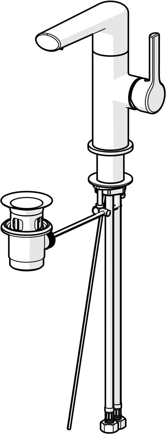 Hansa HansaRonda Single-Hole 5526, Lever Operated from the side, Chrome, 55262203