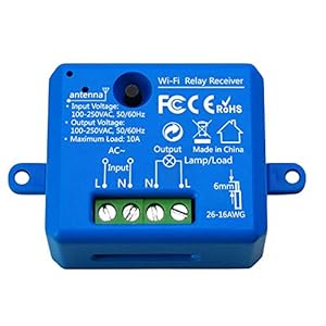 LoraTap Interruptor WiFi Inteligente Módulo de Interruptor Inalámbrico Temporizador Control Remoto por App iOS o Android, Compatible con Alexa, 10A/2500W
