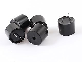 Aexit 5 Pieces Security & Surveillance DC 3.3/5V Electronic Continuous Passive Sound Buzzer Horns & Sirens Black 12x9.5mm
