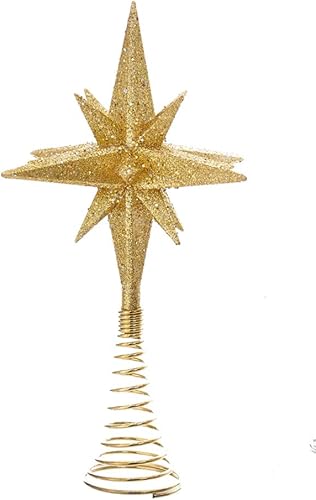 Miniatura 1 de Goldtone - Decoración para árbol de Navidad 3D con purpurina de 5.5 x 8.5 pulgadas