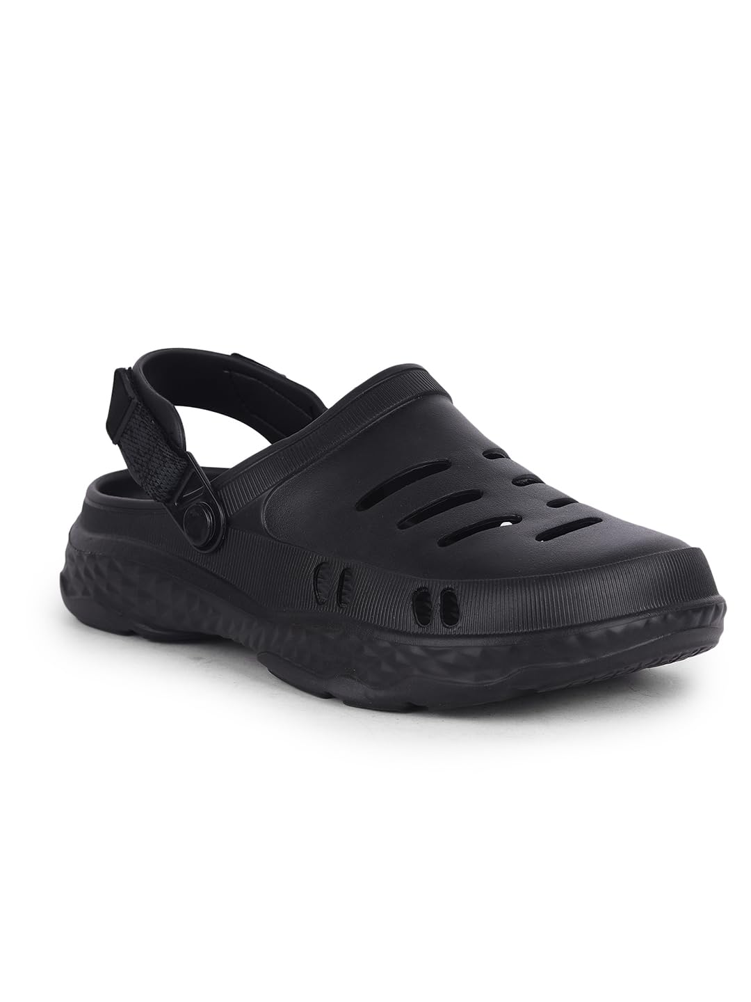 A-HA BEACHRIDE Clogs for Men, Light Grey, Black & Dark Green | Casual Slip-On Slingback Clog for Walking & Outdoor Use | Solid Pattern, Trendy Stylish Fashionable Sandals with Lightweight