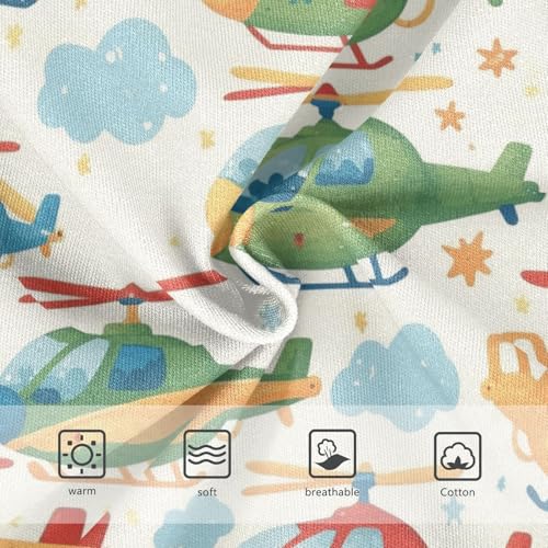 Wusikd Cartoon Helicopters Girls' Underwear Cotton Stars Girls Briefs Soft Toddler Underwear 2T3